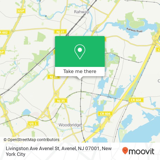 Livingston Ave Avenel St, Avenel, NJ 07001 map