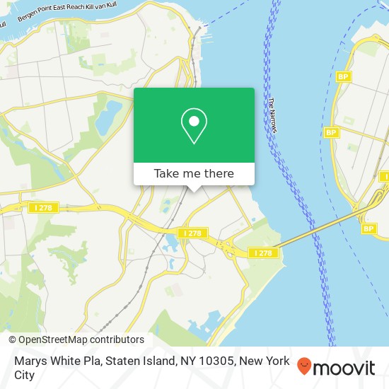 Marys White Pla, Staten Island, NY 10305 map