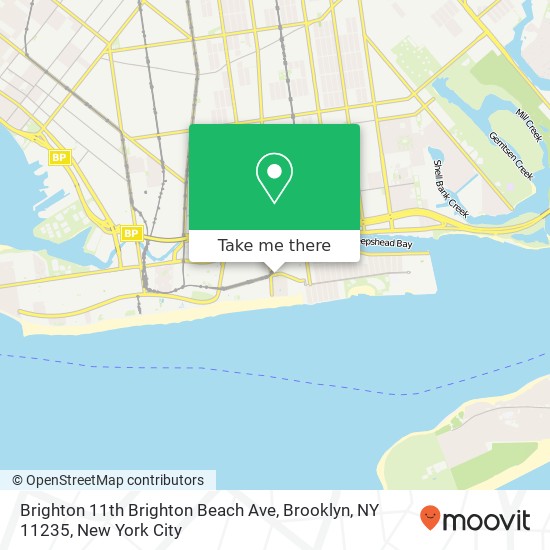 Mapa de Brighton 11th Brighton Beach Ave, Brooklyn, NY 11235