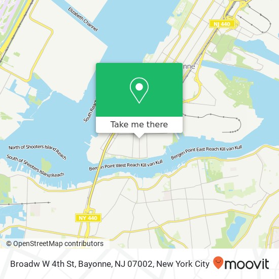 Broadw W 4th St, Bayonne, NJ 07002 map