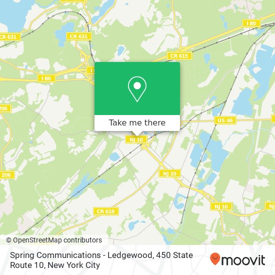 Spring Communications - Ledgewood, 450 State Route 10 map