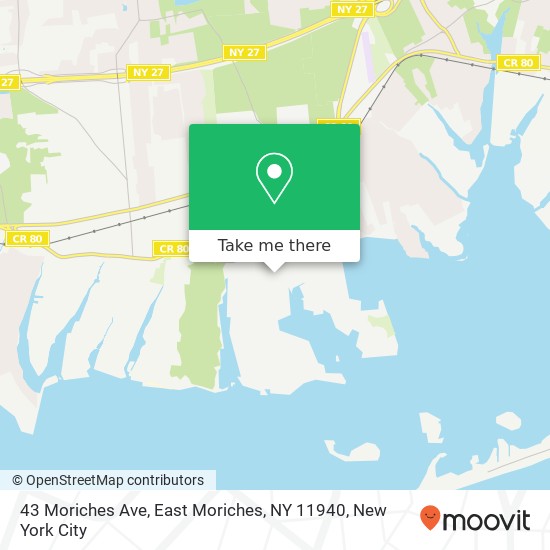 43 Moriches Ave, East Moriches, NY 11940 map