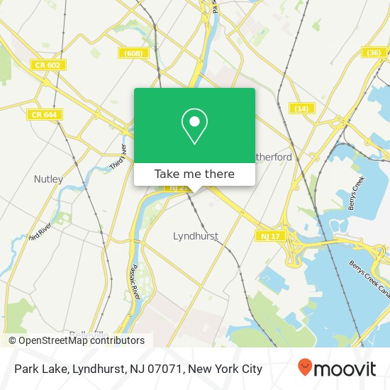 Park Lake, Lyndhurst, NJ 07071 map