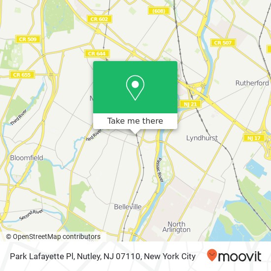 Park Lafayette Pl, Nutley, NJ 07110 map