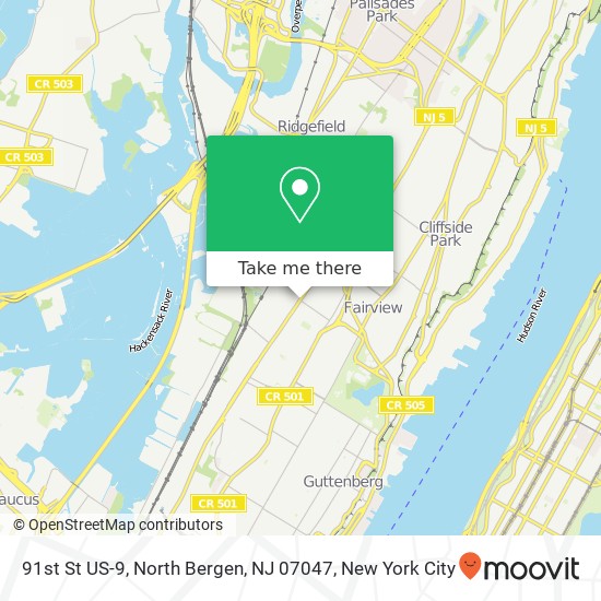 91st St US-9, North Bergen, NJ 07047 map