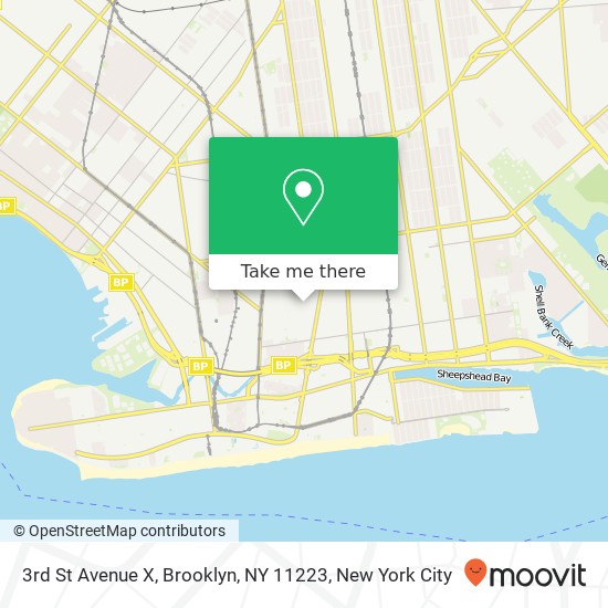 3rd St Avenue X, Brooklyn, NY 11223 map