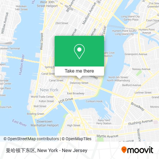 Mapa de 曼哈顿下东区