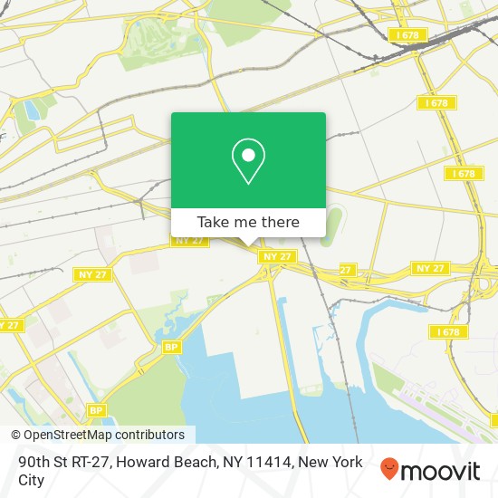 Mapa de 90th St RT-27, Howard Beach, NY 11414