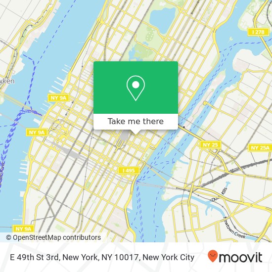 E 49th St 3rd, New York, NY 10017 map