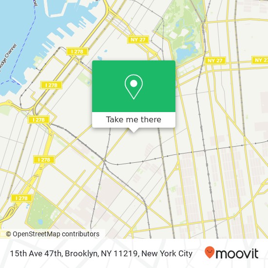 15th Ave 47th, Brooklyn, NY 11219 map