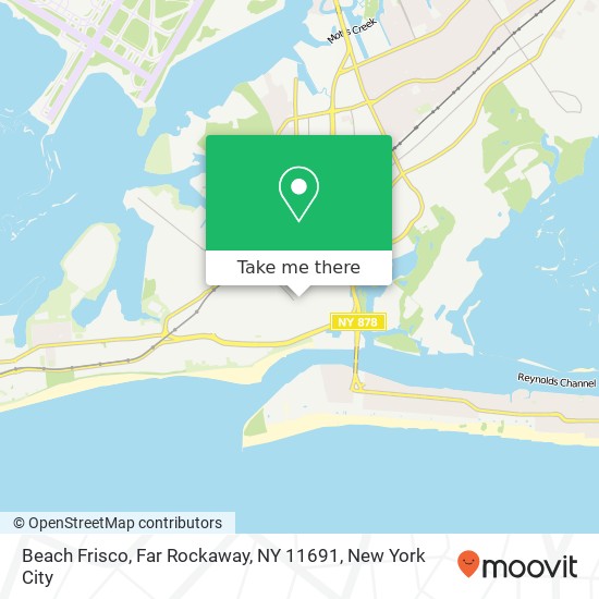 Mapa de Beach Frisco, Far Rockaway, NY 11691