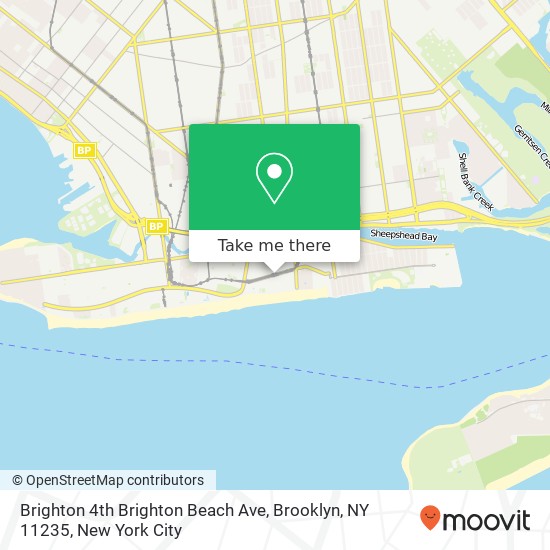 Mapa de Brighton 4th Brighton Beach Ave, Brooklyn, NY 11235