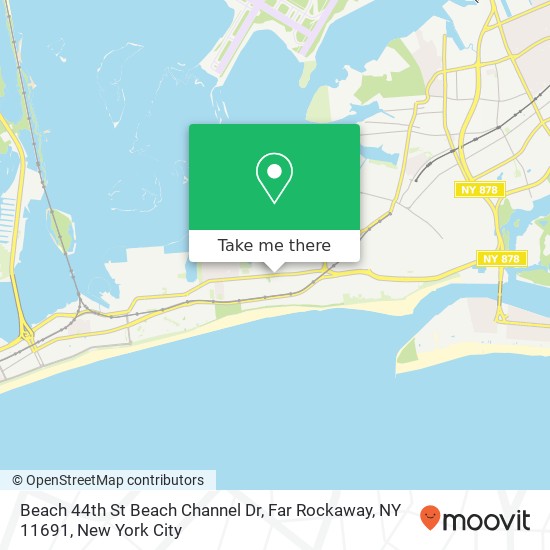 Mapa de Beach 44th St Beach Channel Dr, Far Rockaway, NY 11691