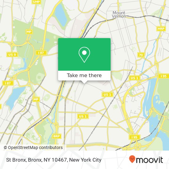 Mapa de St Bronx, Bronx, NY 10467