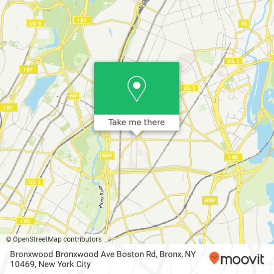 Bronxwood Bronxwood Ave Boston Rd, Bronx, NY 10469 map