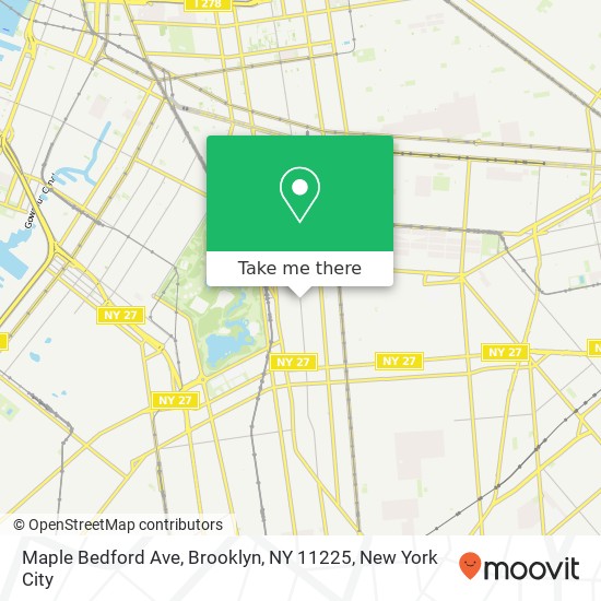 Mapa de Maple Bedford Ave, Brooklyn, NY 11225