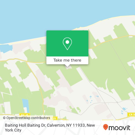 Mapa de Baiting Holl Baiting Dr, Calverton, NY 11933