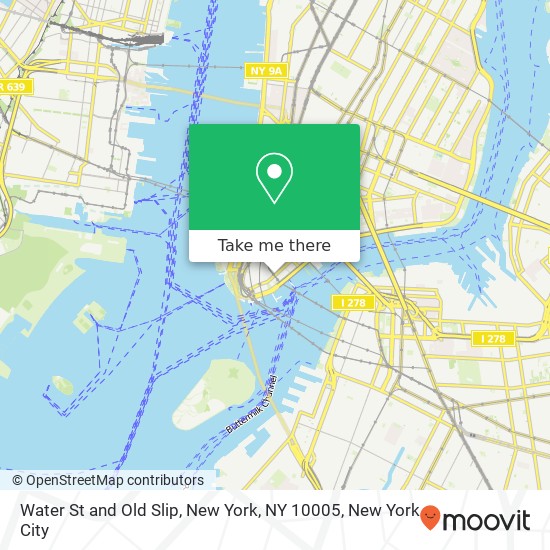 Water St and Old Slip, New York, NY 10005 map