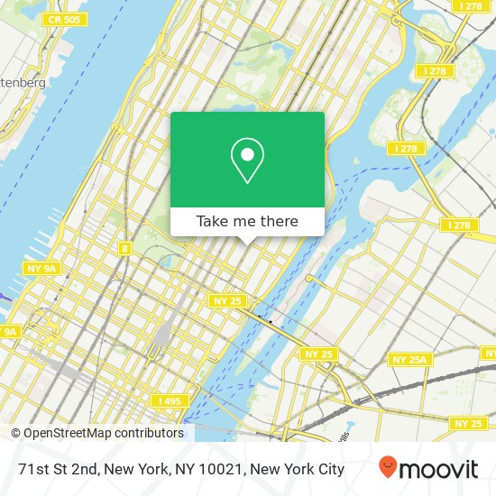 Mapa de 71st St 2nd, New York, NY 10021