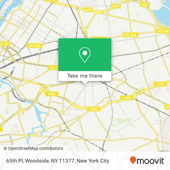 65th Pl, Woodside, NY 11377 map