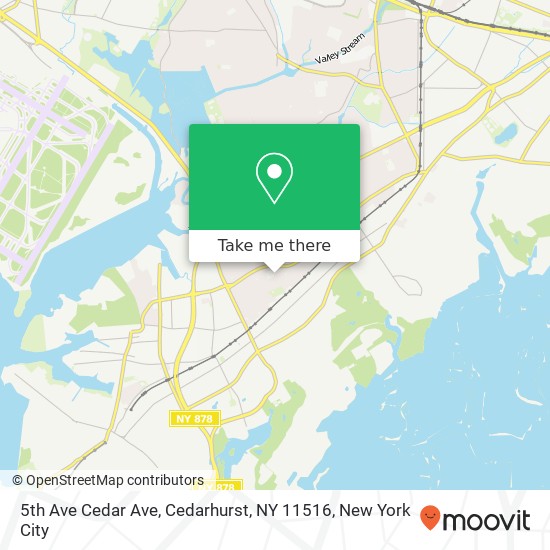Mapa de 5th Ave Cedar Ave, Cedarhurst, NY 11516