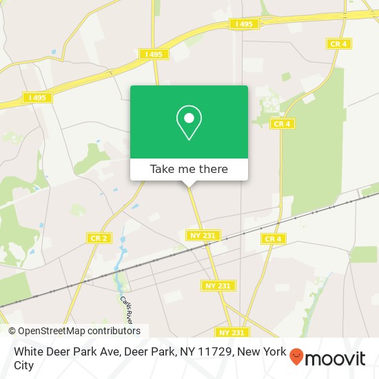 Mapa de White Deer Park Ave, Deer Park, NY 11729