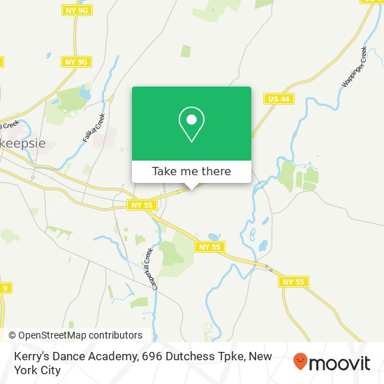 Mapa de Kerry's Dance Academy, 696 Dutchess Tpke