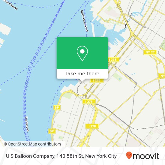 U S Balloon Company, 140 58th St map
