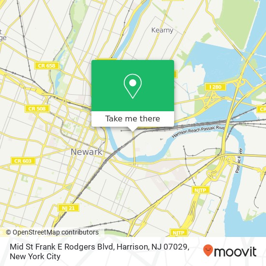 Mid St Frank E Rodgers Blvd, Harrison, NJ 07029 map