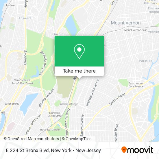Mapa de E 224 St Bronx Blvd