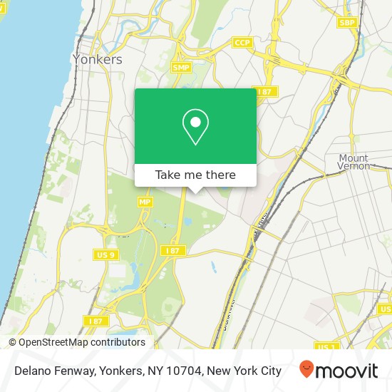Mapa de Delano Fenway, Yonkers, NY 10704