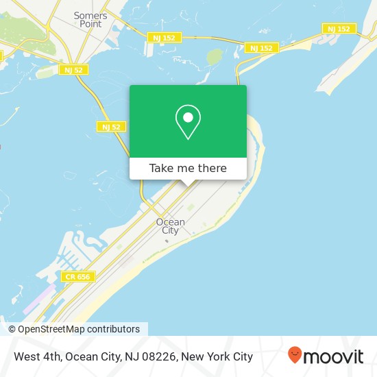 Mapa de West 4th, Ocean City, NJ 08226