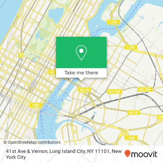Mapa de 41st Ave & Vernon, Long Island City, NY 11101