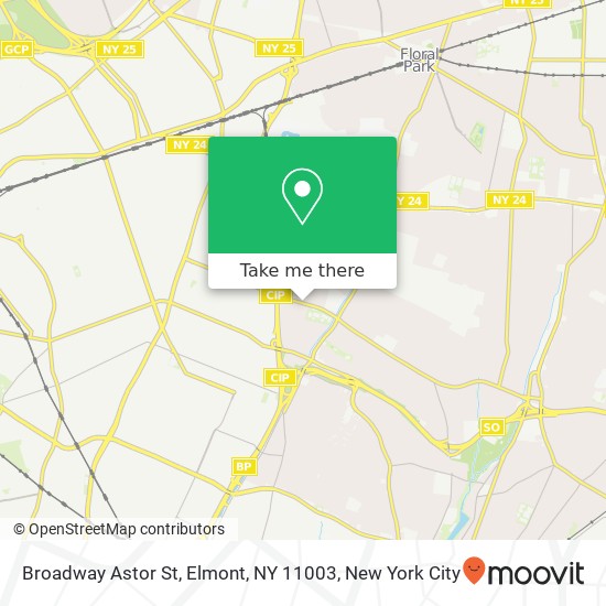 Mapa de Broadway Astor St, Elmont, NY 11003