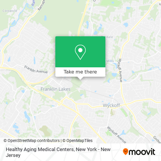 Healthy Aging Medical Centers map