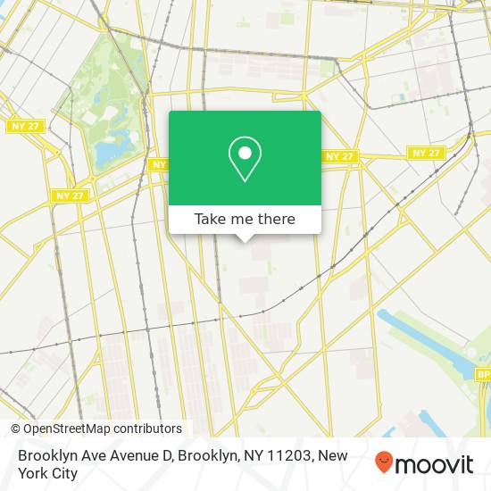 Brooklyn Ave Avenue D, Brooklyn, NY 11203 map