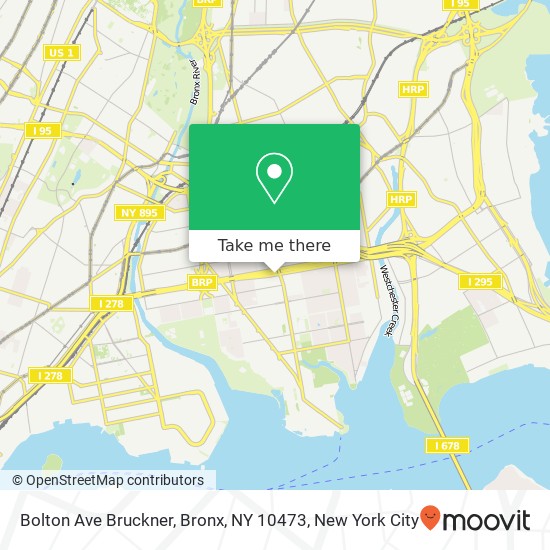Mapa de Bolton Ave Bruckner, Bronx, NY 10473