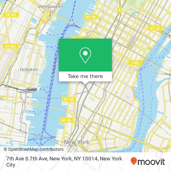 7th Ave S 7th Ave, New York, NY 10014 map