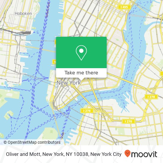 Mapa de Oliver and Mott, New York, NY 10038