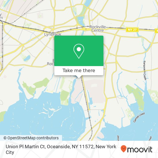 Mapa de Union Pl Martin Ct, Oceanside, NY 11572