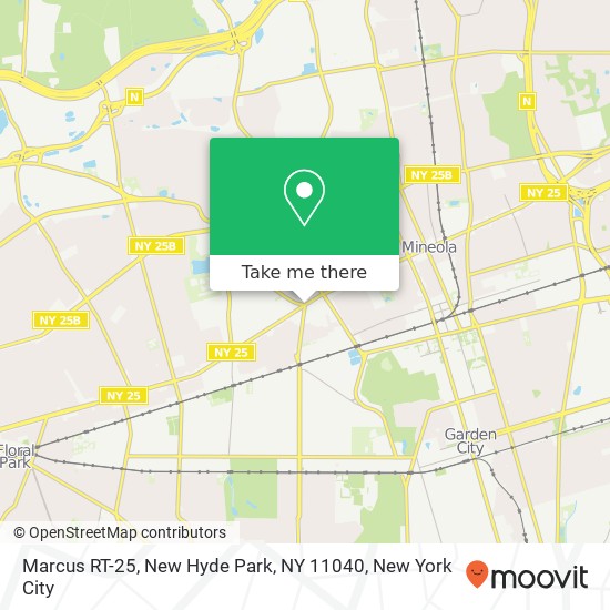 Mapa de Marcus RT-25, New Hyde Park, NY 11040
