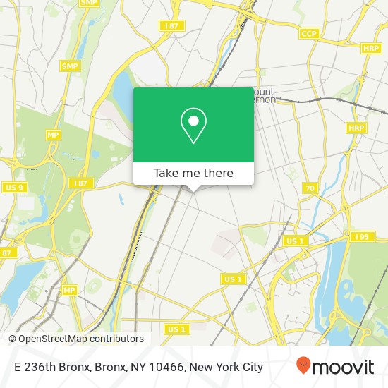 E 236th Bronx, Bronx, NY 10466 map