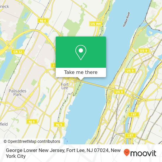 George Lower New Jersey, Fort Lee, NJ 07024 map