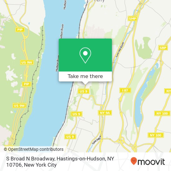 Mapa de S Broad N Broadway, Hastings-on-Hudson, NY 10706