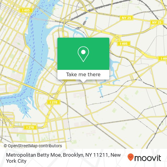 Mapa de Metropolitan Betty Moe, Brooklyn, NY 11211
