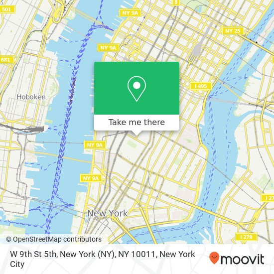 Mapa de W 9th St 5th, New York (NY), NY 10011