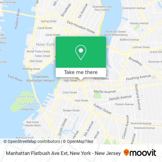 Manhattan Flatbush Ave Ext map