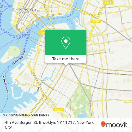 Mapa de 4th Ave Bergen St, Brooklyn, NY 11217