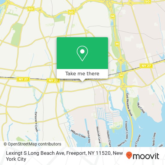 Lexingt S Long Beach Ave, Freeport, NY 11520 map