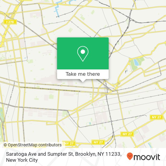 Mapa de Saratoga Ave and Sumpter St, Brooklyn, NY 11233